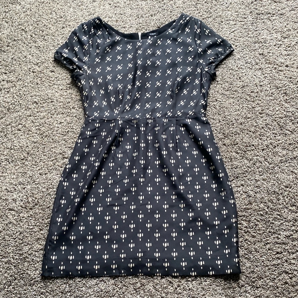 J. Crew Black and White Patterned Dress